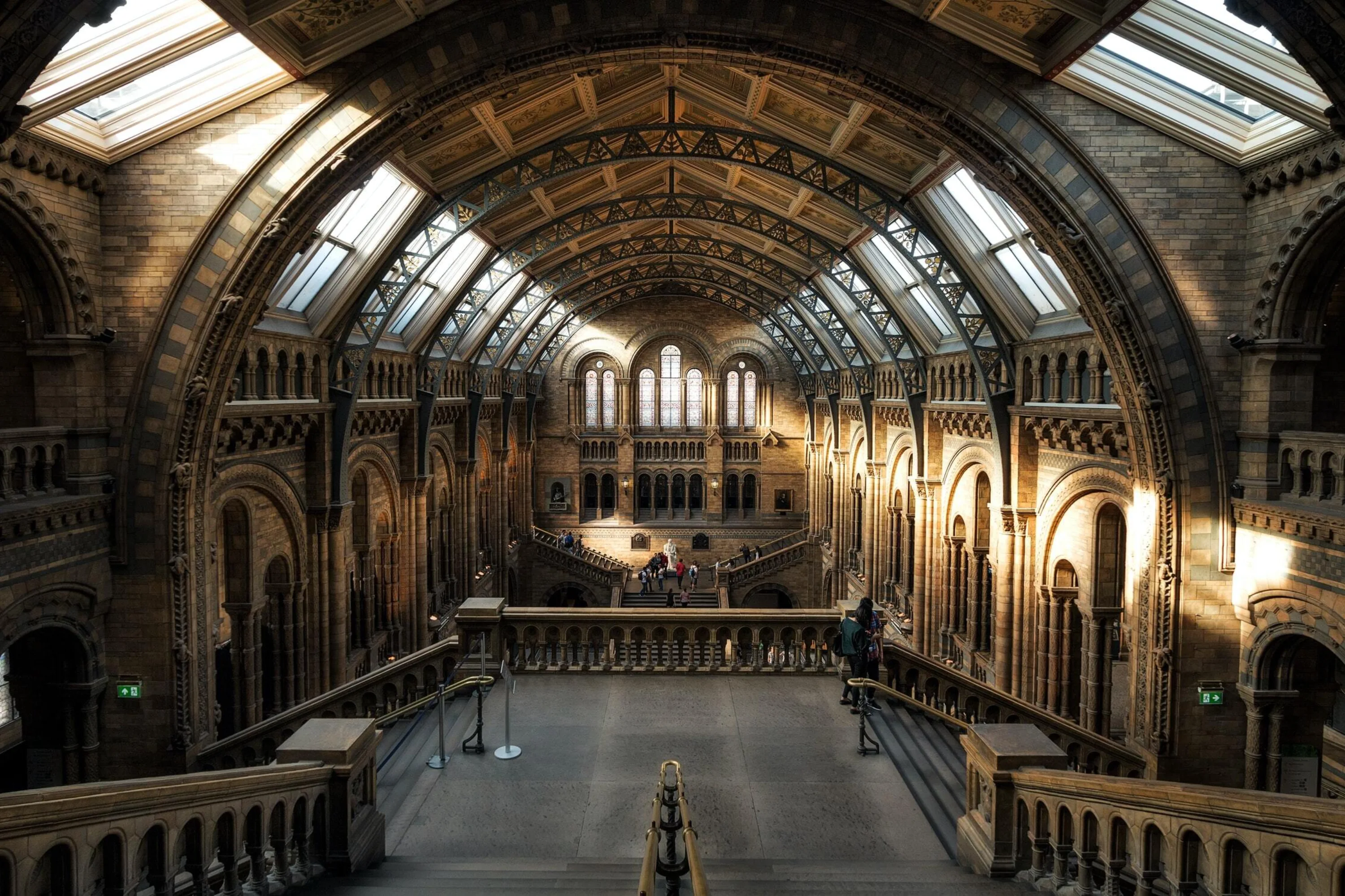 Photograph of the main hall at the Natural History Museum