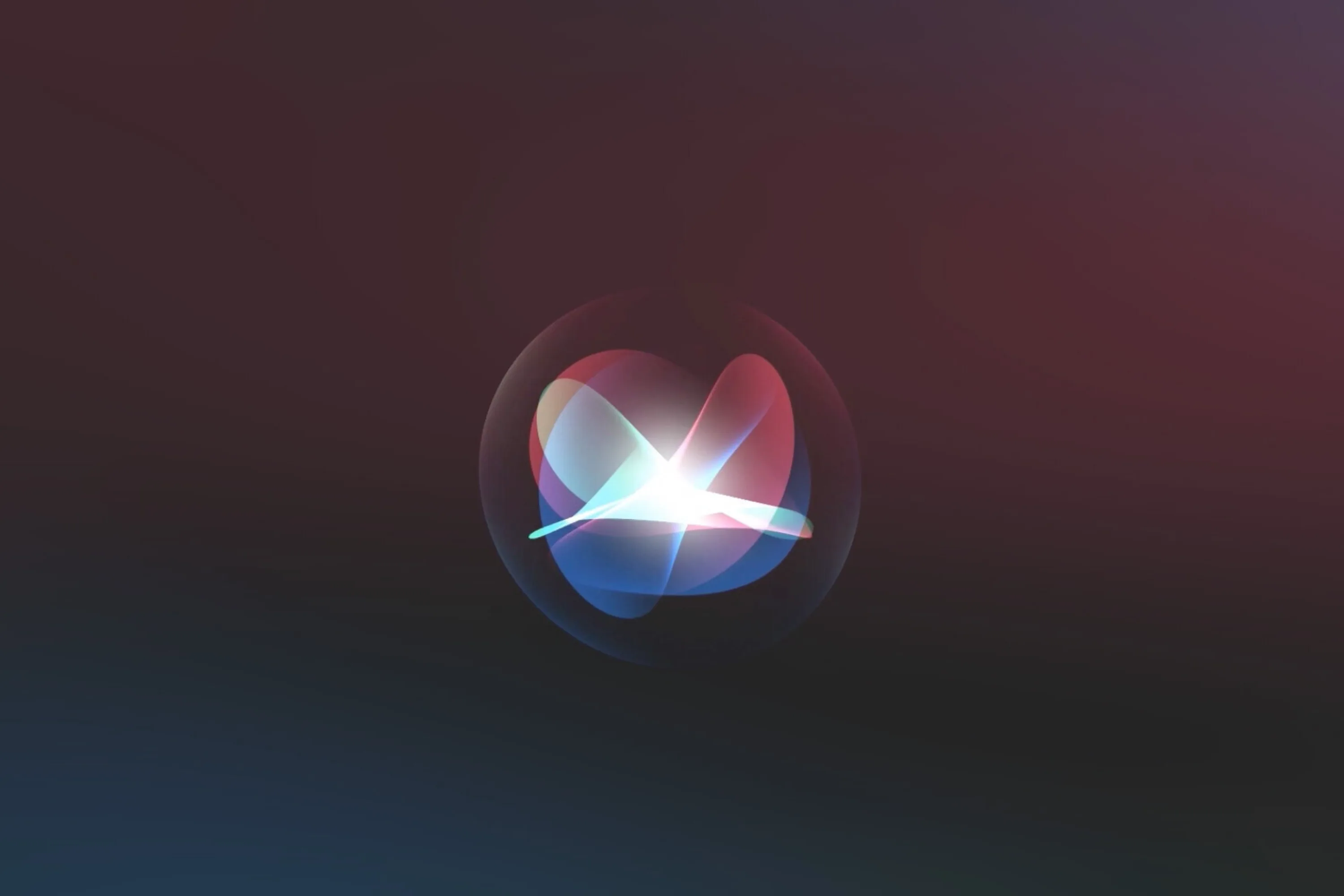 The visual representation of Siri - a glowing marble of light