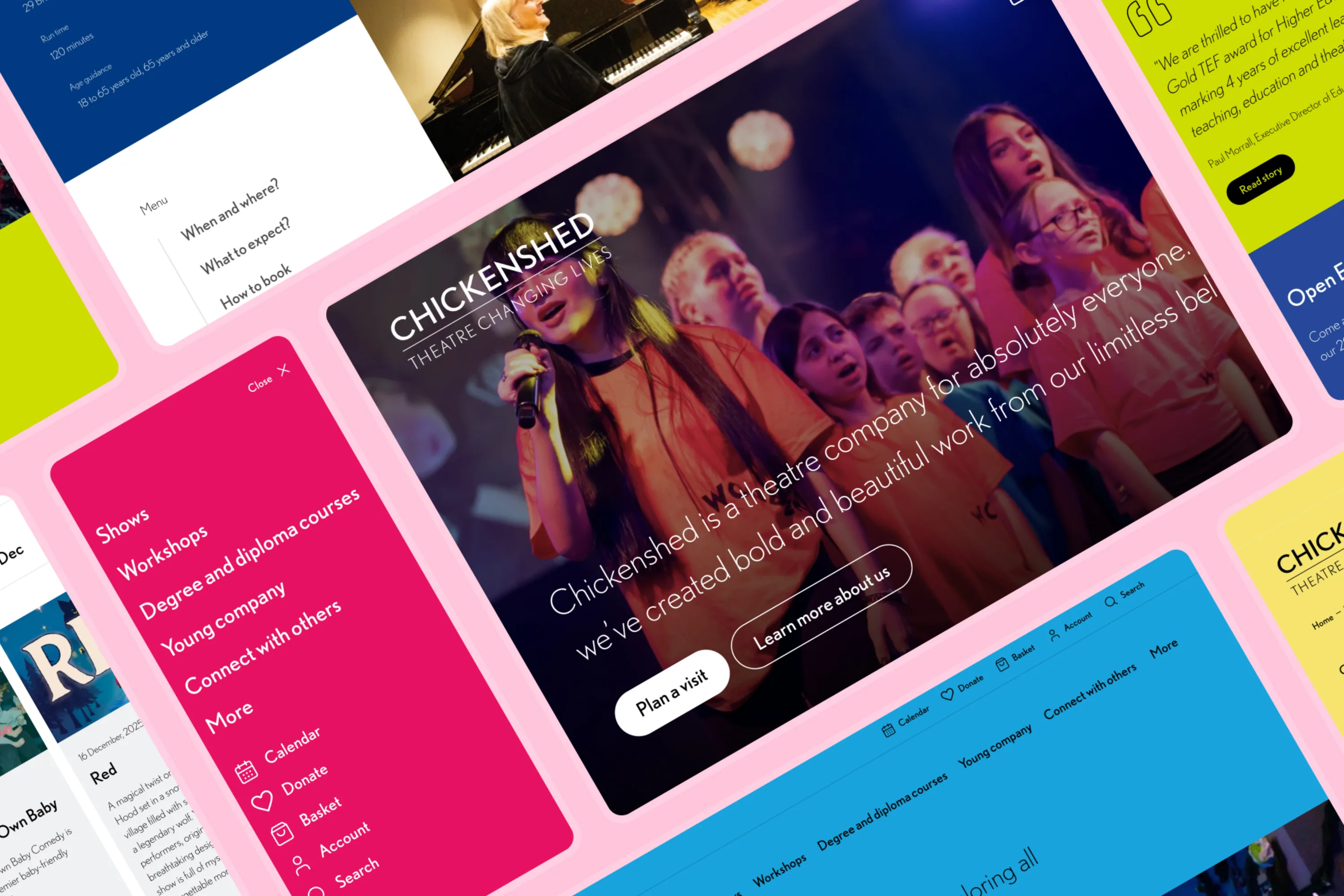 Mix of mobile and desktop interfaces