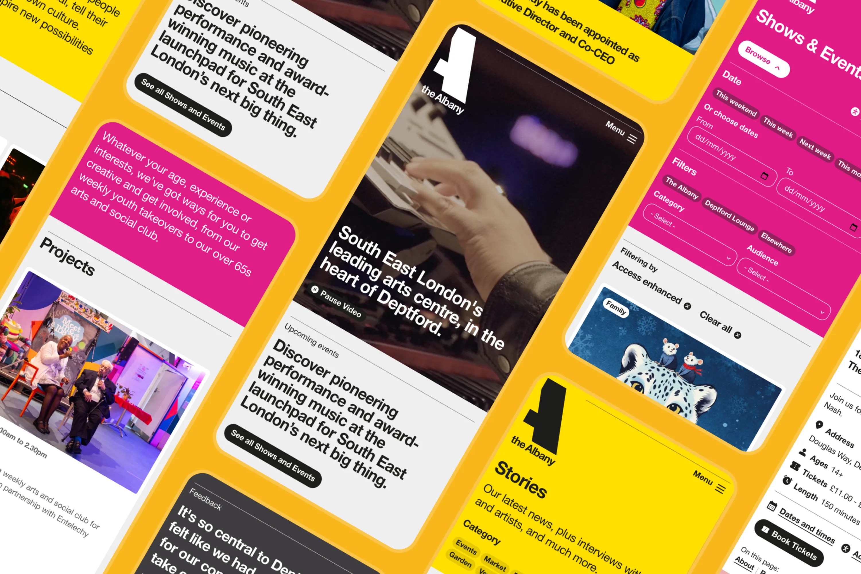 Montage of mobile user interfaces with different layouts