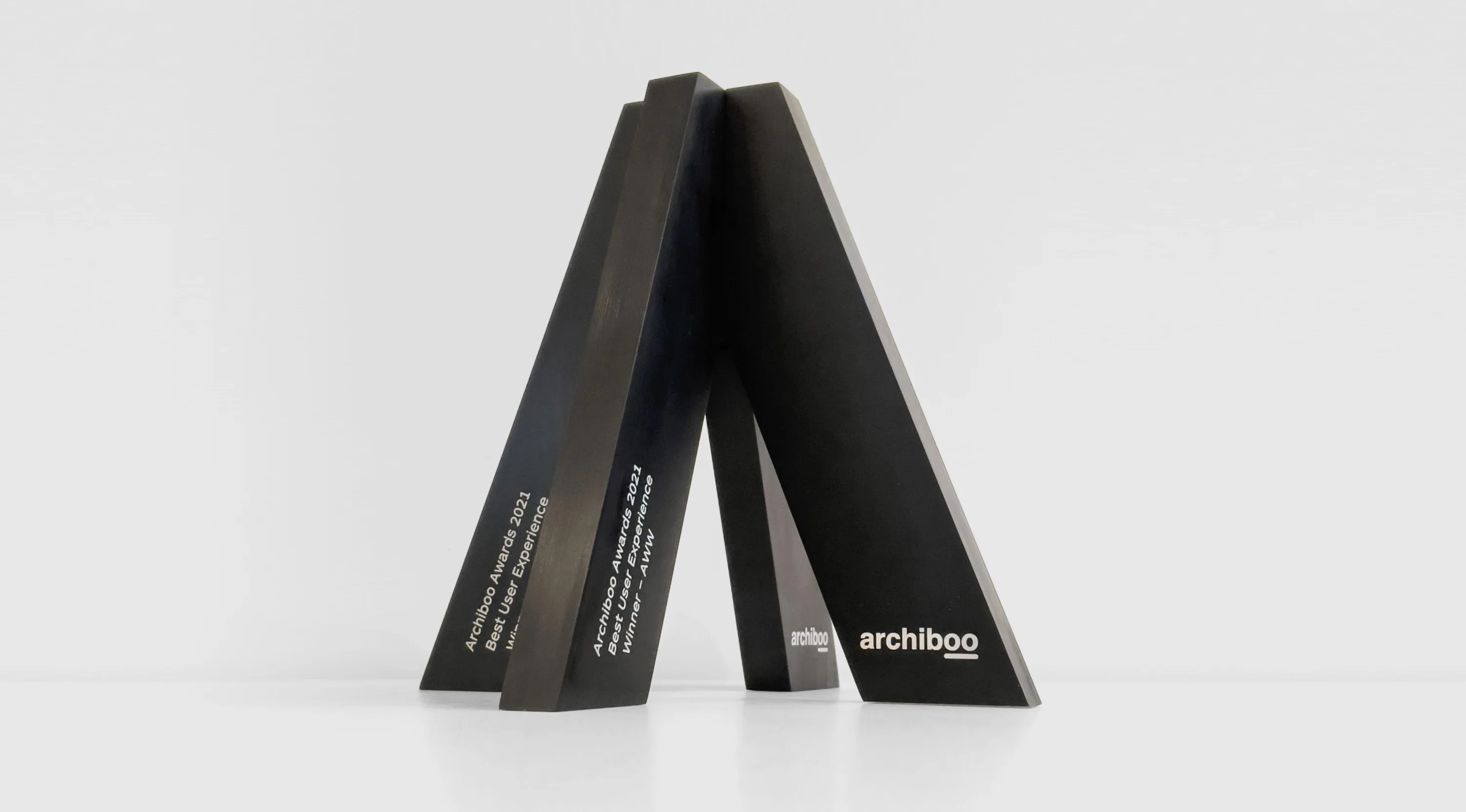 Award trophy for Best UX at the Archiboo Awards 2021