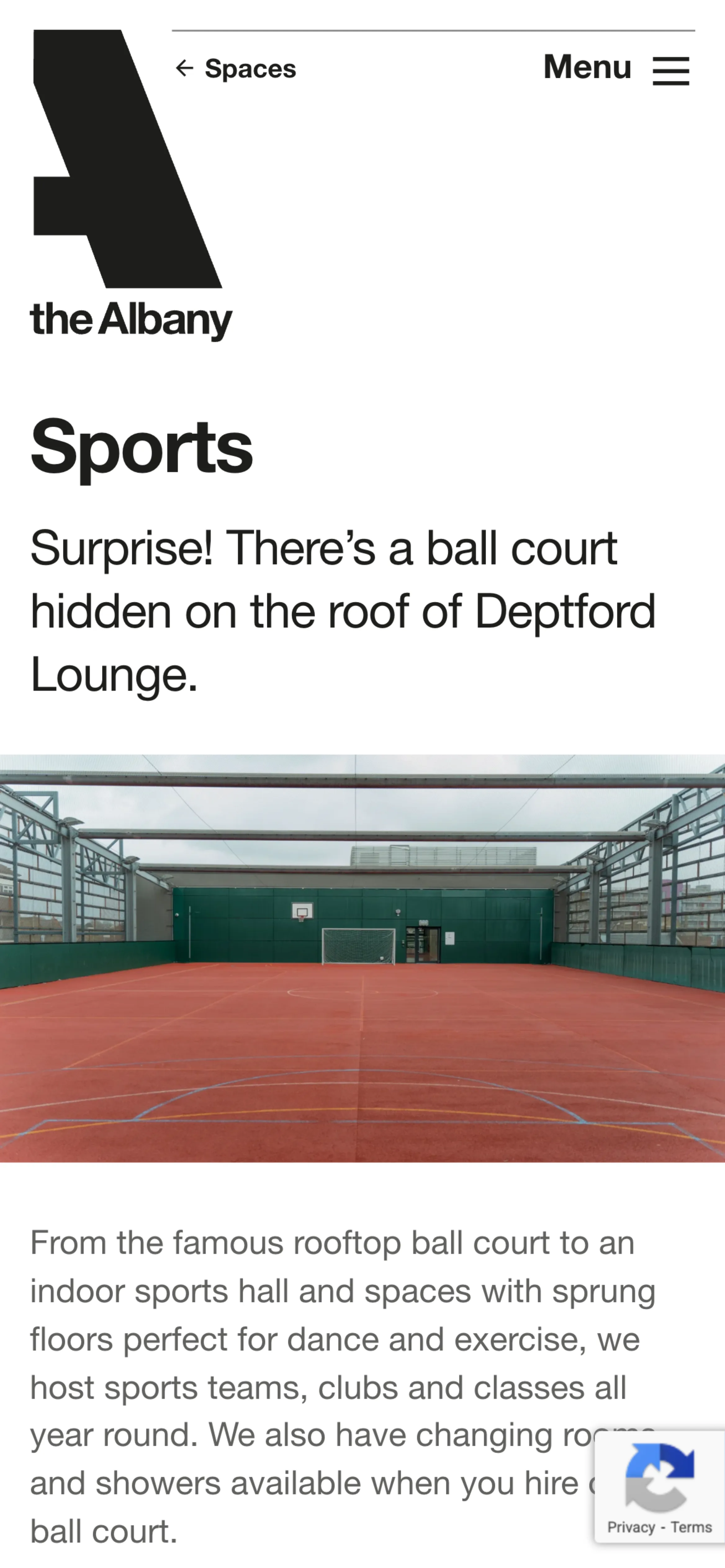 Mobile interface detailing a sports offering