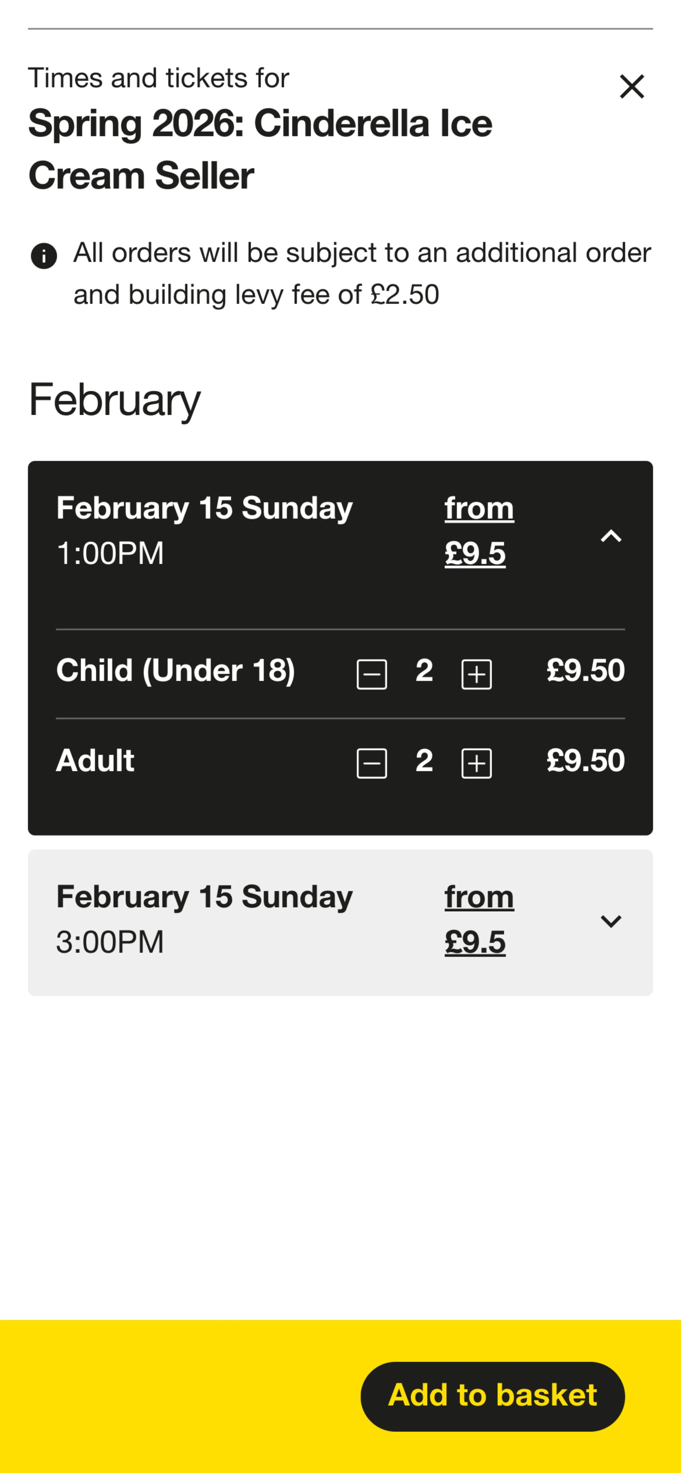 Mobile interface of a booking process with time, date and attendee options