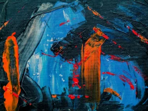 Abstract brush stokes in close up